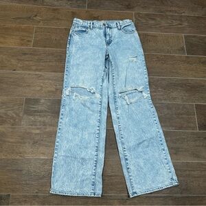 Pacsun high waist baggy ripped distressed jean light wash style #: 860BT241920